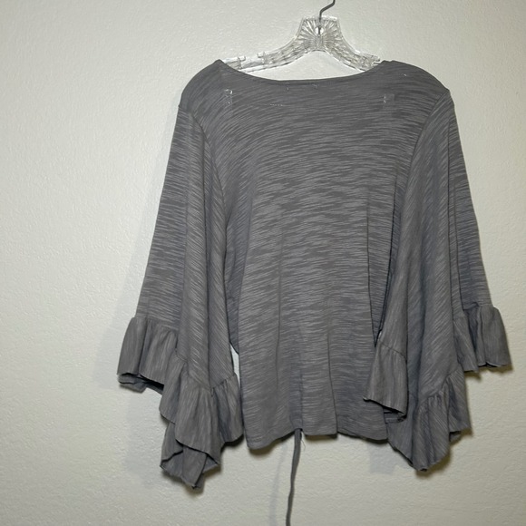 Earthbound Gray Ruched Top Women's Medium boho minimal indie festival granola - Picture 6 of 6